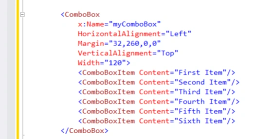 ComboBoxItems