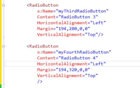 RadioButtons