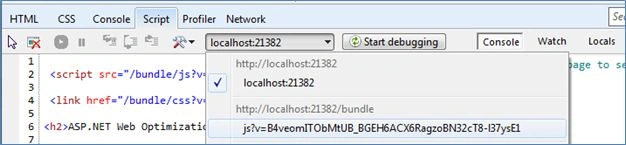 Script tab