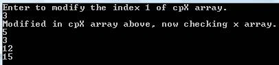 Array output