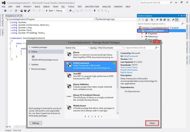 Entity framework