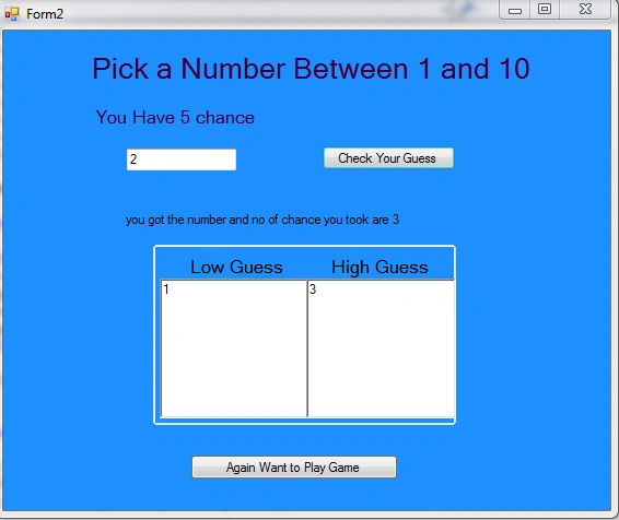 Output of 1 and 10