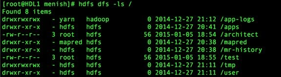HDFS List file