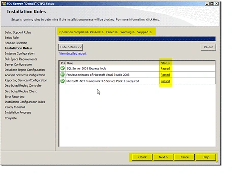 Installation-Rules in sql server