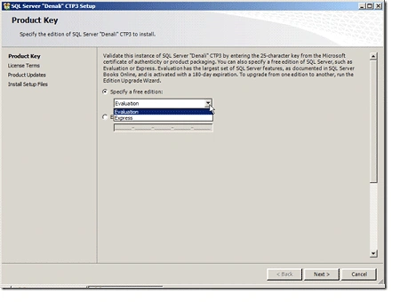 Product Key in sql server