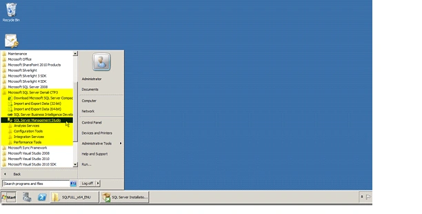sql server Program navigation