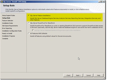 Setup-Role in sql server