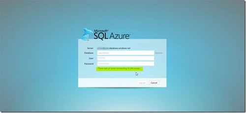 SQL Azure Management Portal