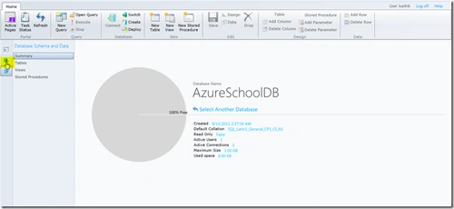 Creation of Database in SQL AzureQ2