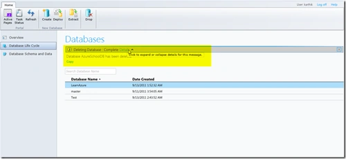 Details link in SQL Azure Q2