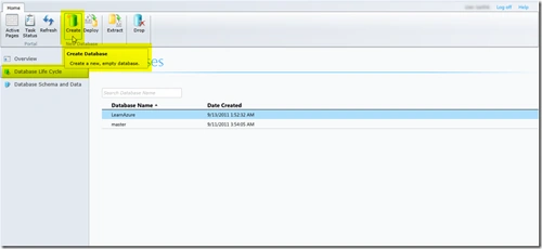 SQL Azure Q2 Ribbon button