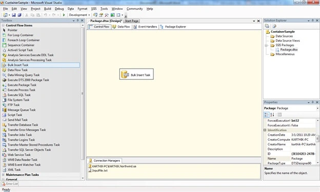 Bulk Insert task in SSIS
