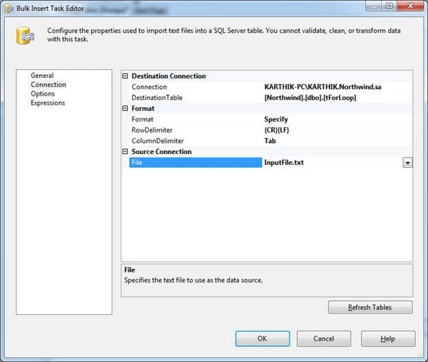 Bulk Insert task in SSIS