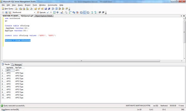 For Loop container task in SSIS Packaging