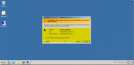 Remote Desktop Azure Role Instance