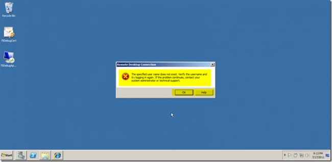 Remote Desktop Azure Role Instance`