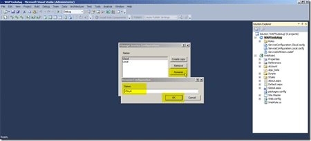 rename configuration file in windows azure