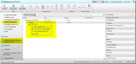 Updated Windows Azure Management Portal