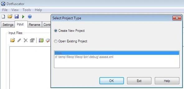Create new project
