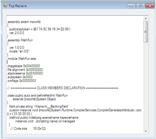 tcp recieve