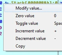 modify value