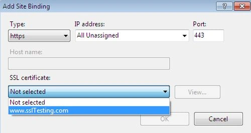 add site binding
