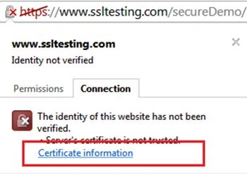 certificate information