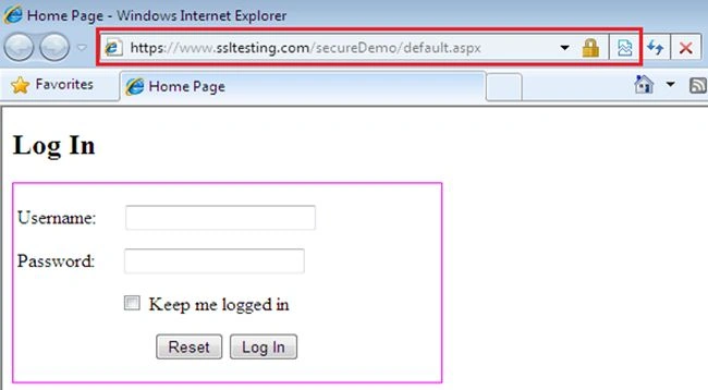 show login page