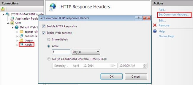 HTTP Page Header