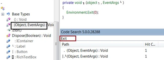 Exit code