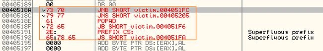 Injected Spyware code in Target