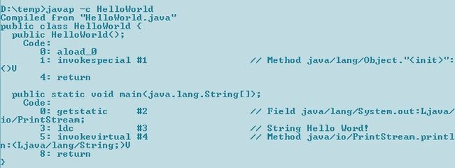 javap utility
