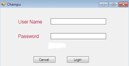 login page