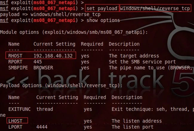 set LHOST 
