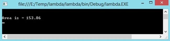 Area Calculation Output