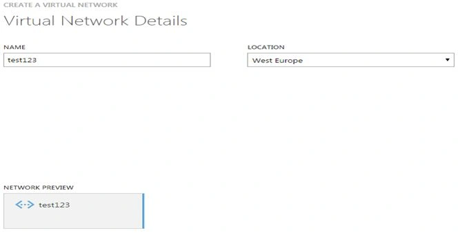 Virtual Network detail