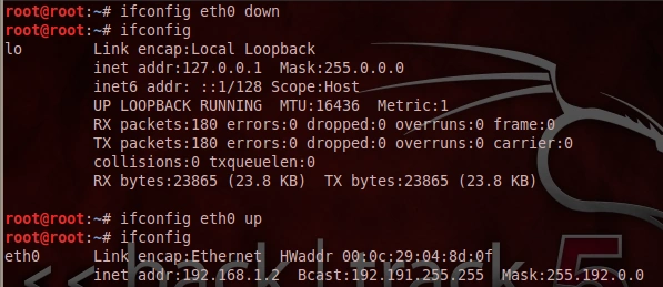 refresh network interface