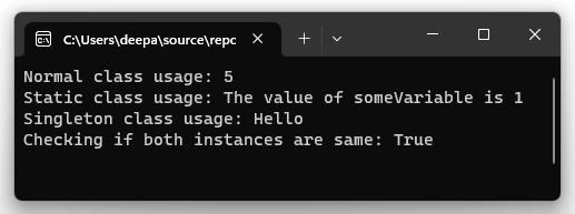 Singleton class in C#
