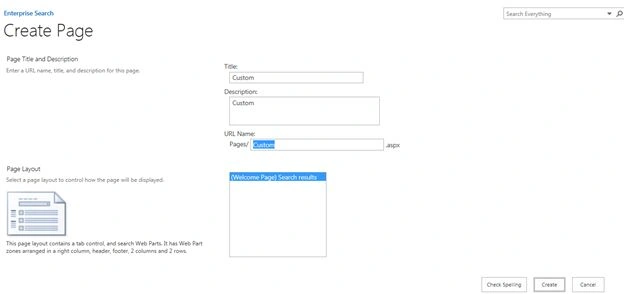 Click on Create