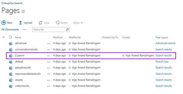 Search Page custom