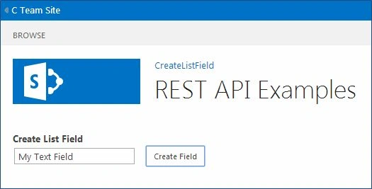 Create Field button