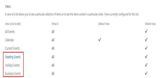 create views