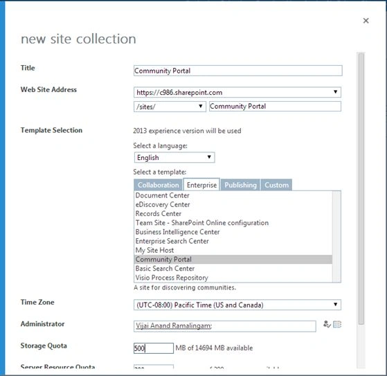 Site Collection