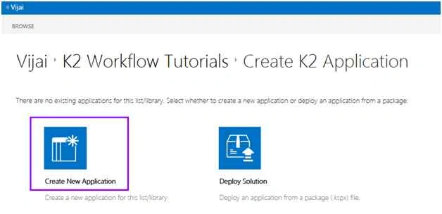 Create New Application