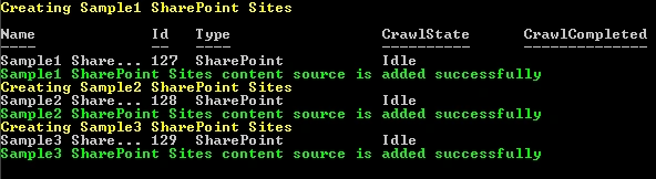 Create Content Sources in SharePoint 2010 using PowerShell