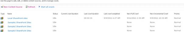 Create Content Sources in SharePoint 2010 using PowerShell
