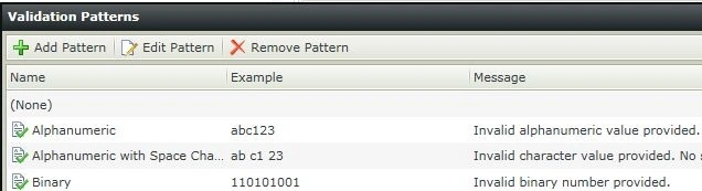 validation pattern