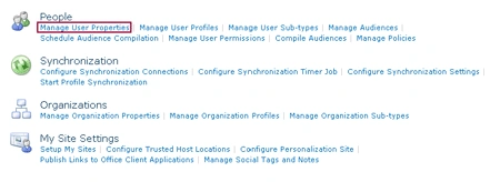 Manage User Properties in sharepoint 