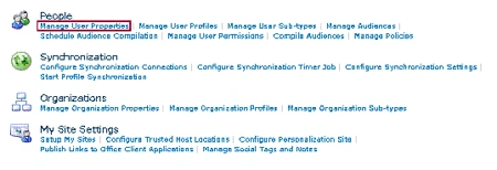 User Properties in sharepoint