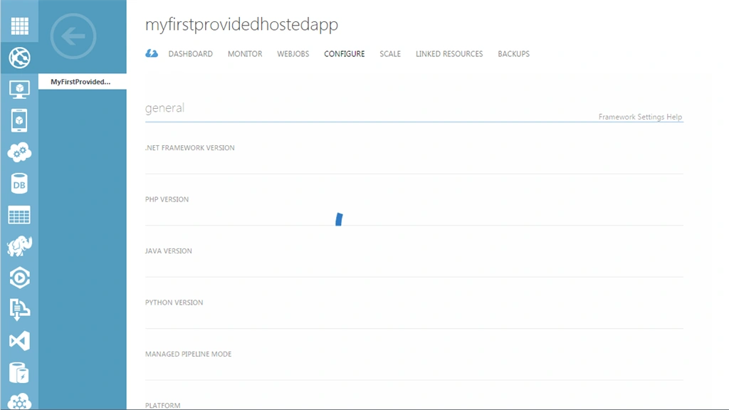 configure tab